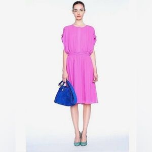 J.Crew Collection Blouson Pleated Dress